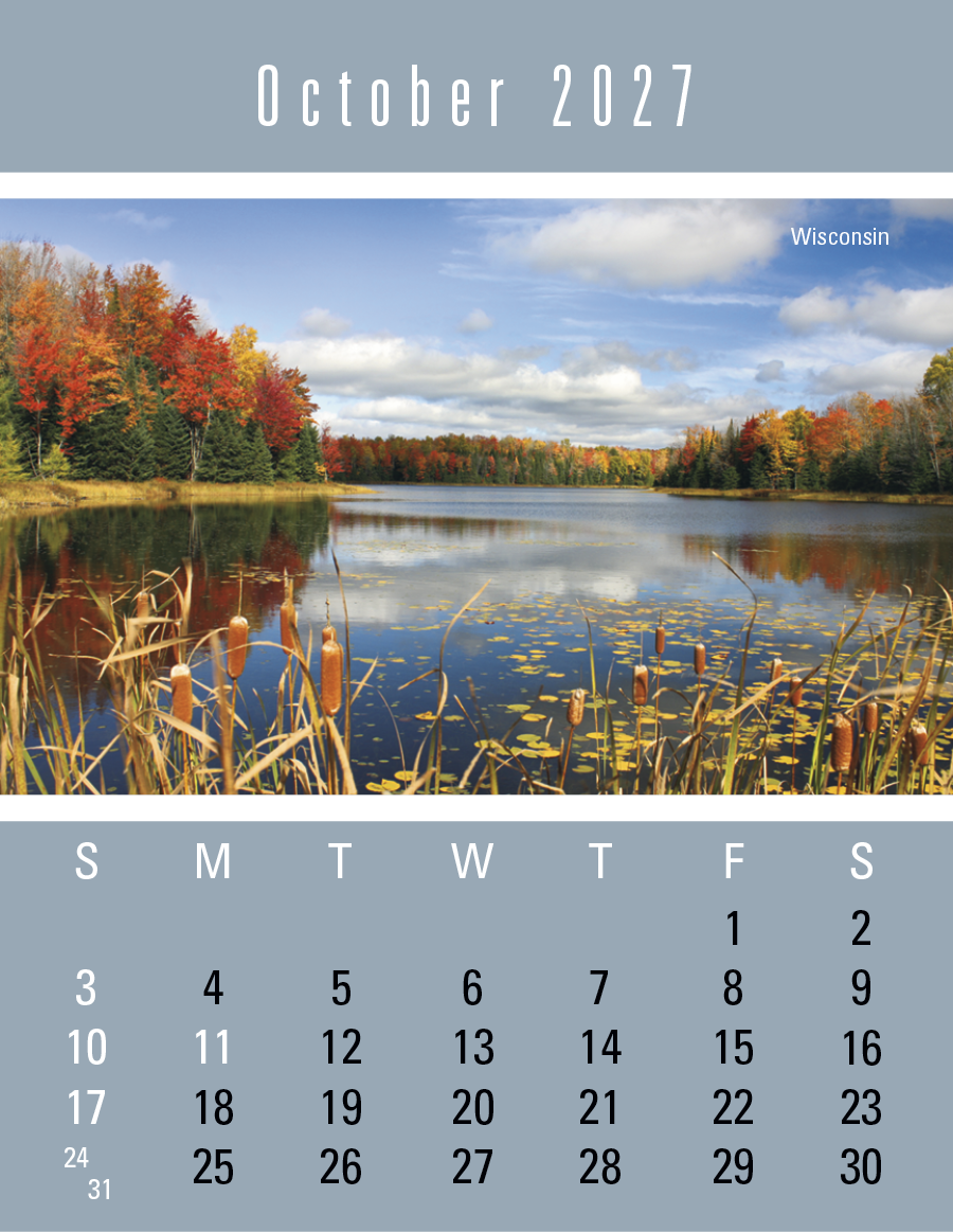 Triumph® Calendars Press-N-Stick Scenic Calendar 26